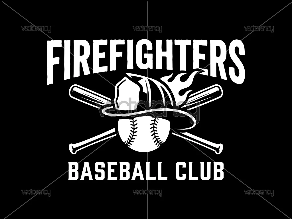 Firefighters Baseball Club Premium T-Shirt Design Vector