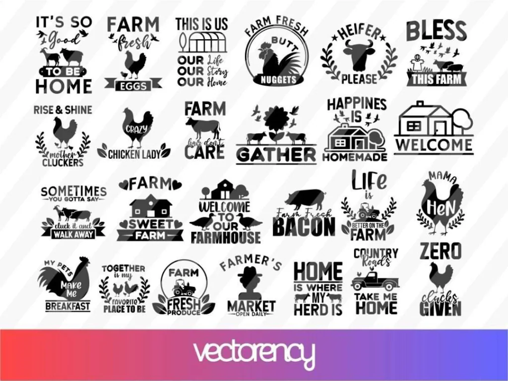 Farm Farmhouse SVG Bundle