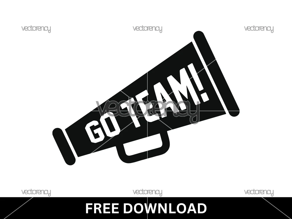 Free SVG Go Team Cheer Megaphone