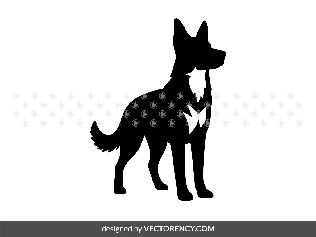 German Shepherd Mixed With Labrador Retriever Silhouette