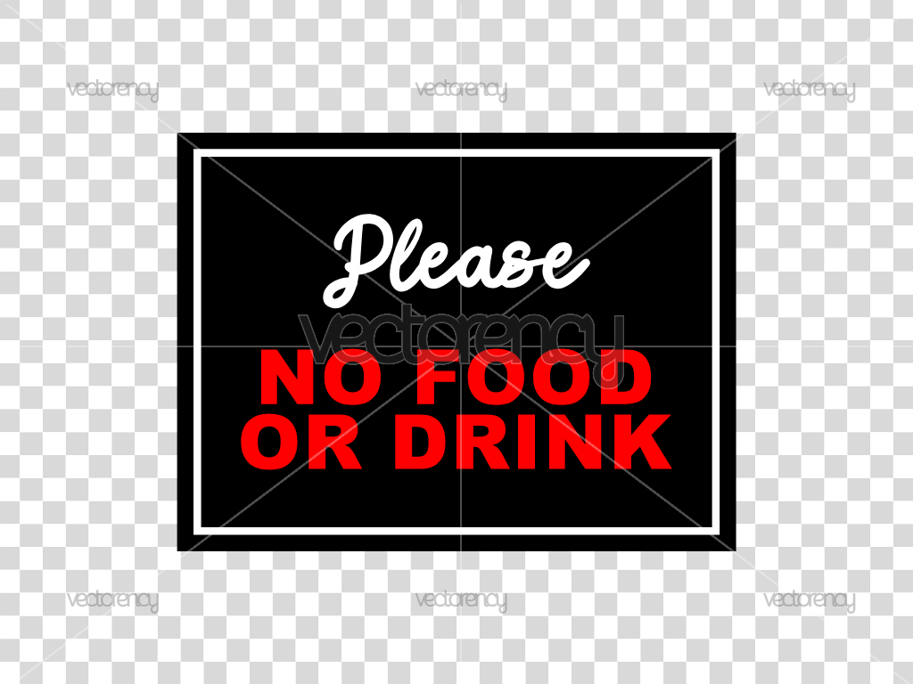 No Food or Drink Sign Vector Sign SVG Cut File PNG