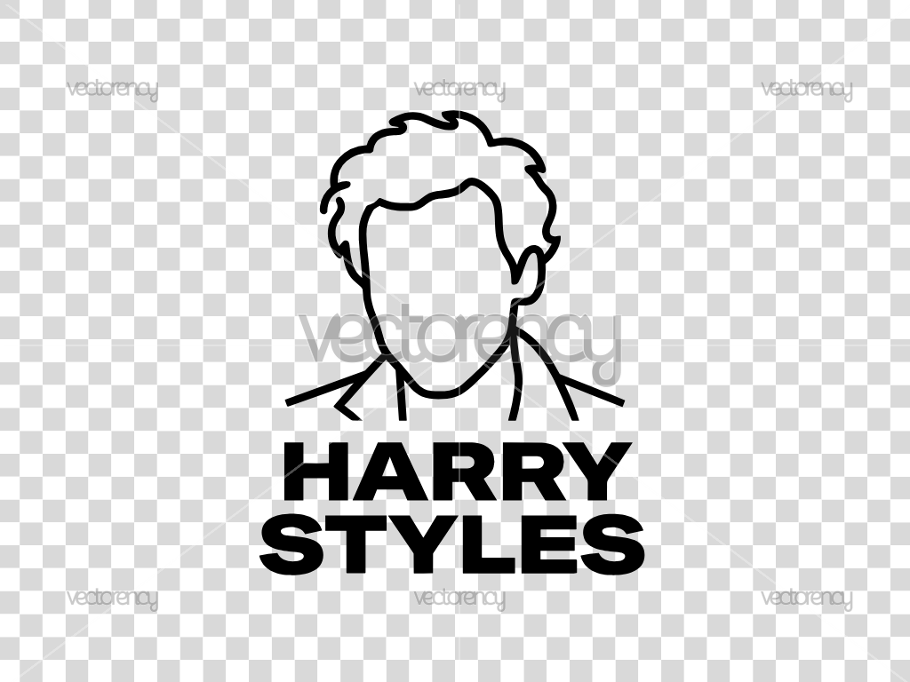 Harry Styles Clipart Outline Logo PNG SVG
