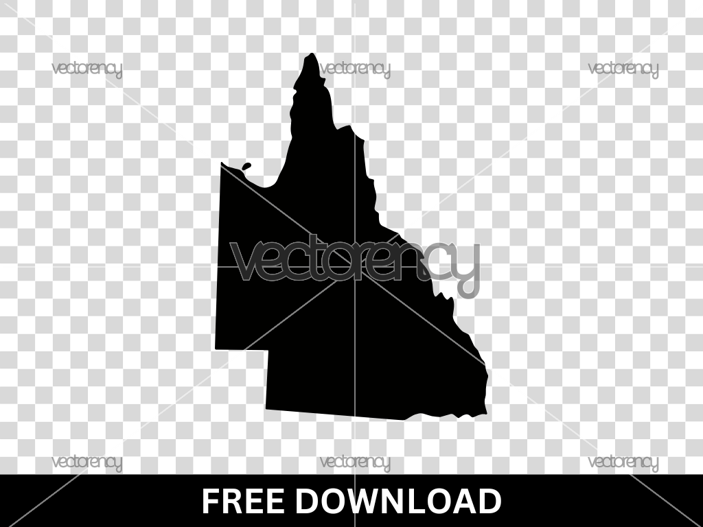 Queensland Map SVG Free Download
