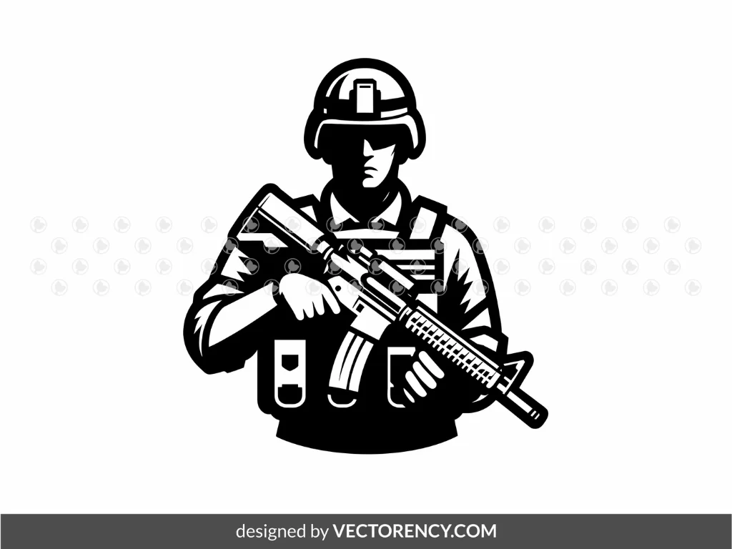 Soldier SVG, Army Clipart