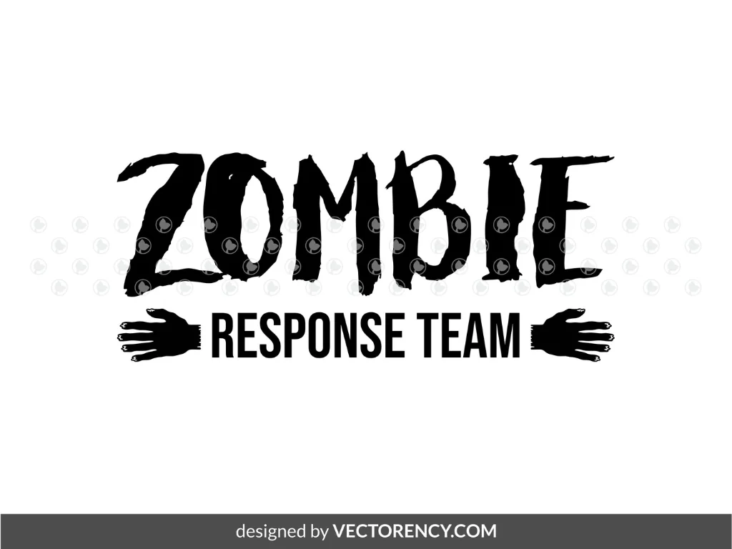 Zombie Response Team PNG, SVG Cut File, Funny Halloween