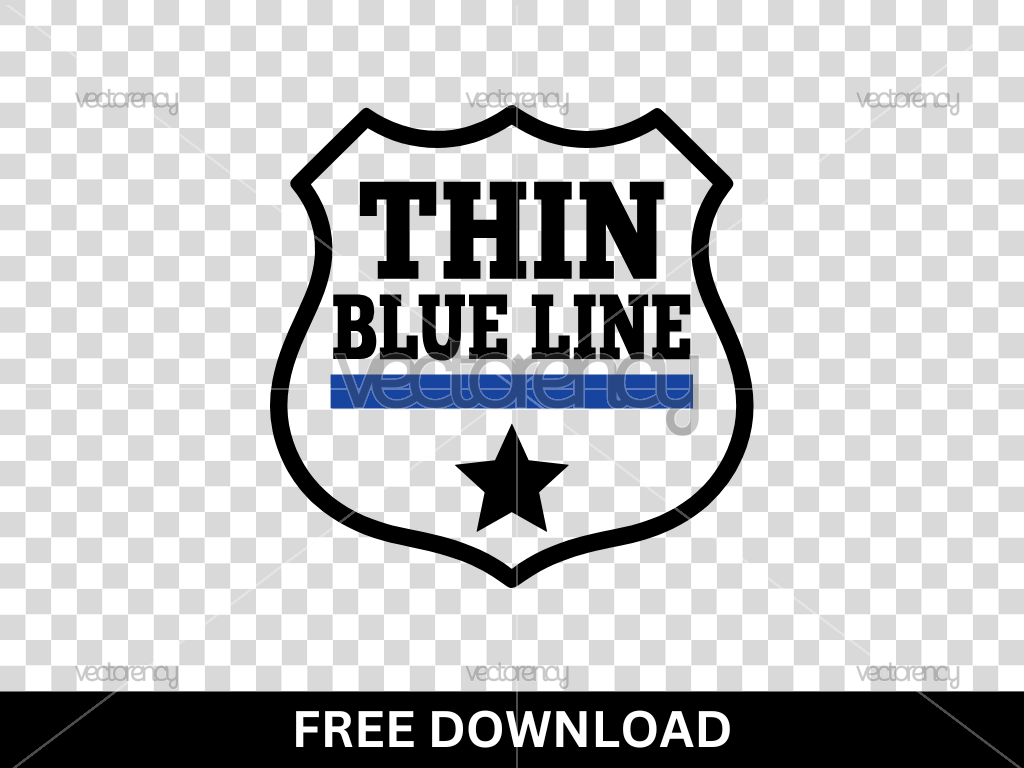 Free National Police Week Thin Blue Line SVG PNG EPS DXF