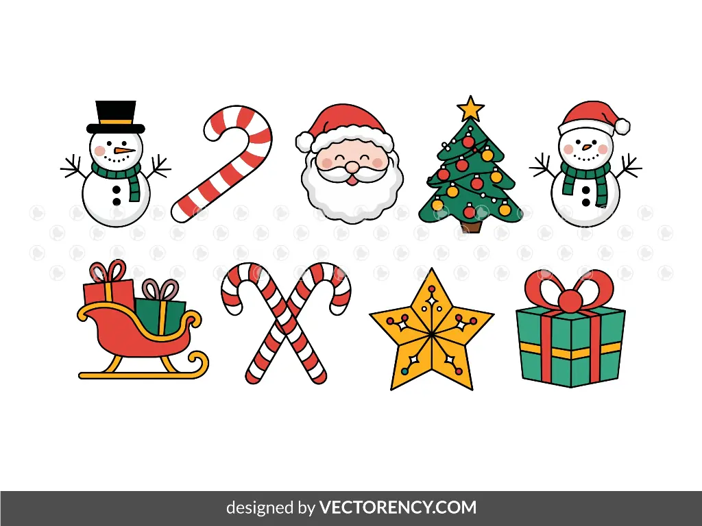 Playful and Whimsical Christmas Illustration SVG PNG EPS