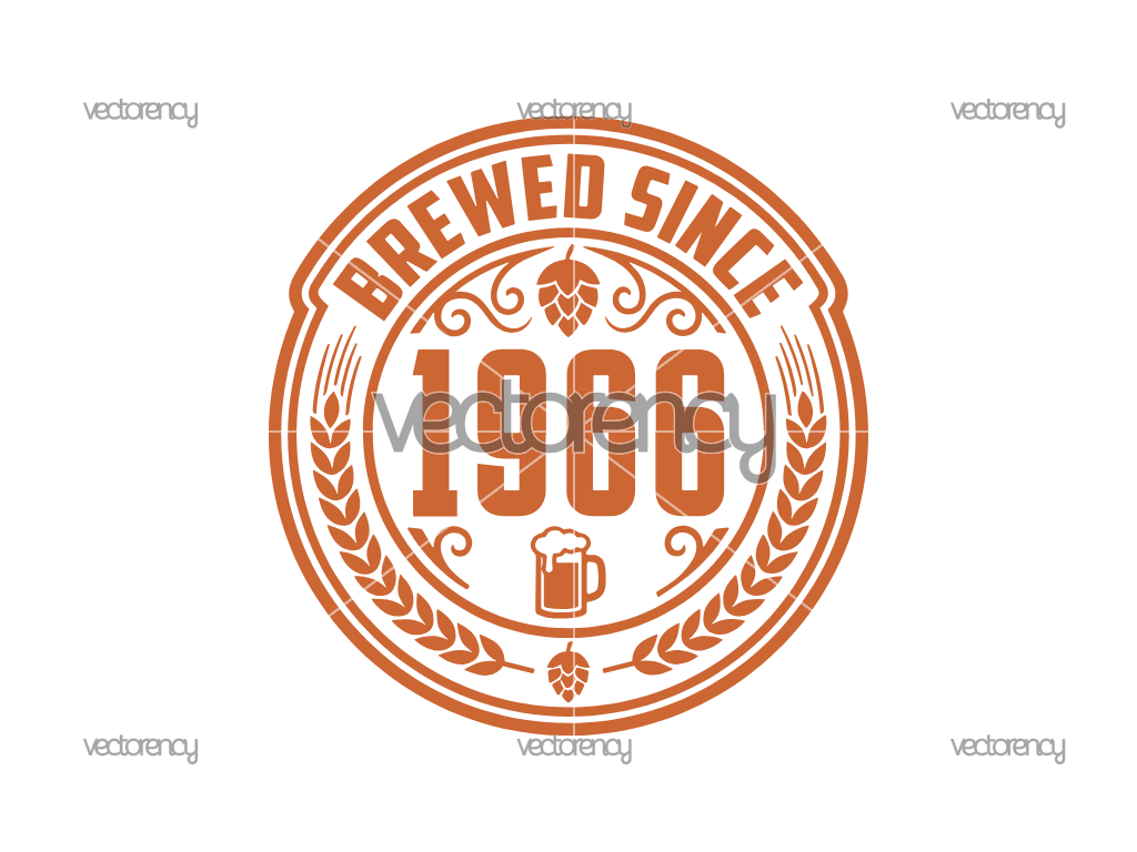Brewed Since 1966 Birthday Gift SVG PNG EPS DXF Design Download