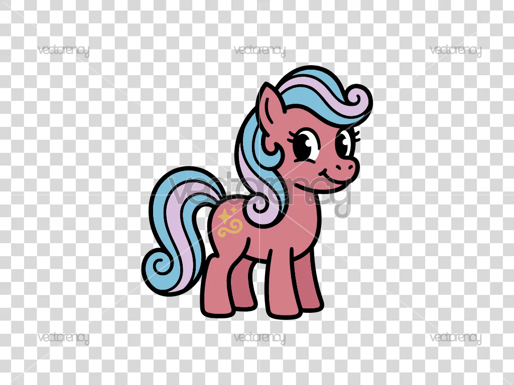 Little Pony Clipart Vector SVG File