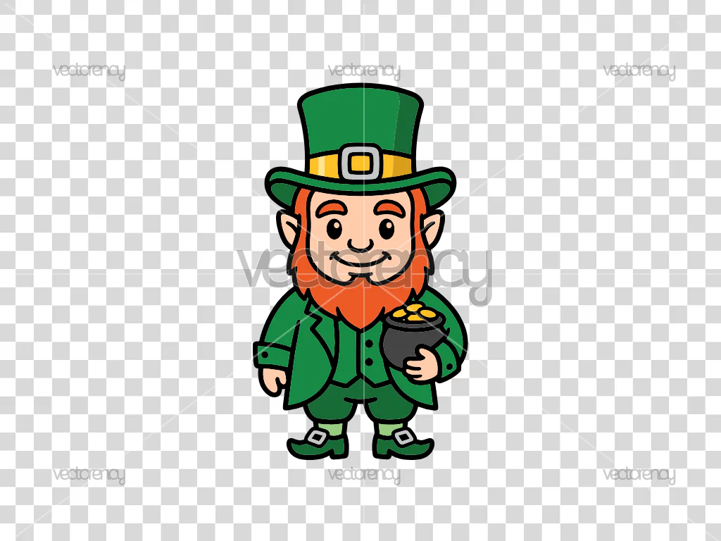 Leprechaun Cartoon Mascot Isolated Vector