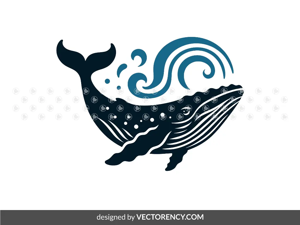 Humpback Whale Cartoon SVG | Vectorency