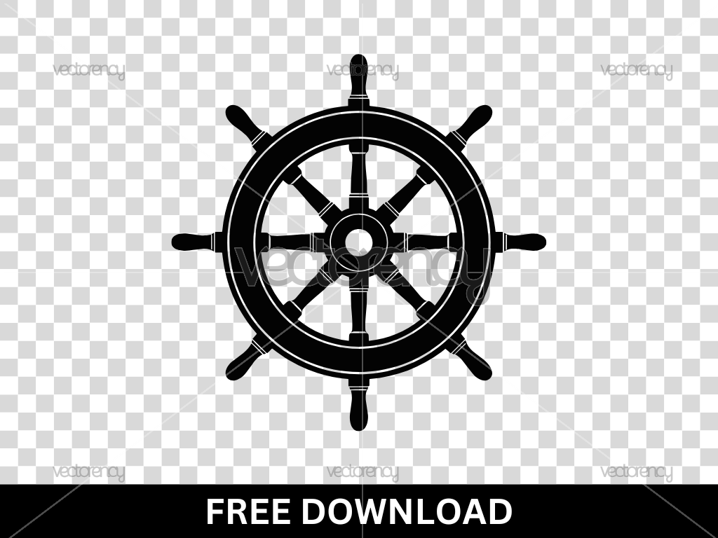 Free Ship Wheel SVG File for Cricut Cutting Machine