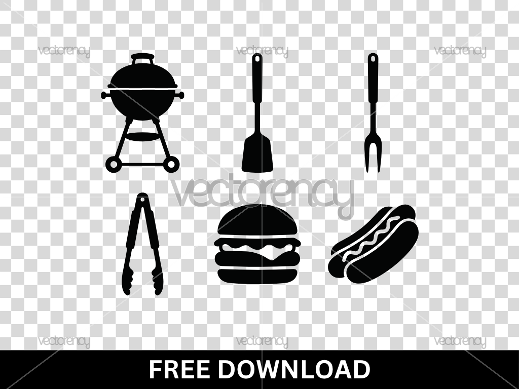 Backyard BBQ SVG Clipart Cricut Element Free