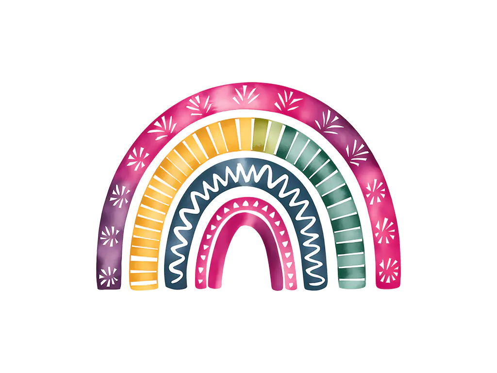 Rainbow Boho Style PNG