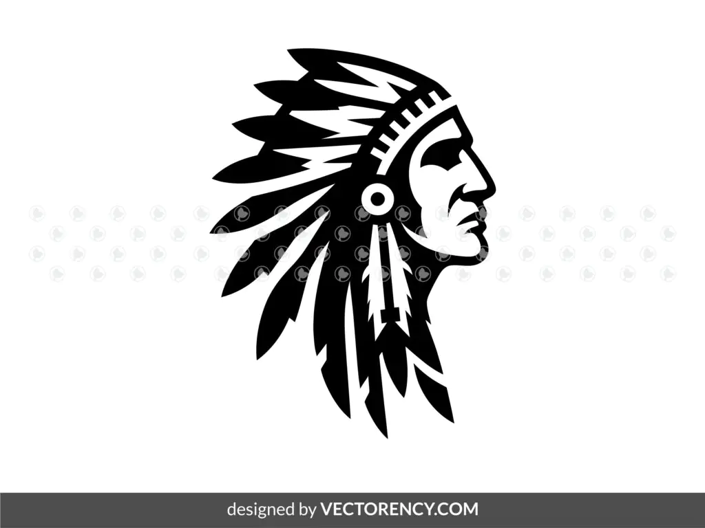 Native American Indian Side Vector SVG