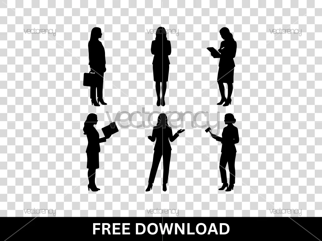 Female Lawyer Silhouettes SVG Free