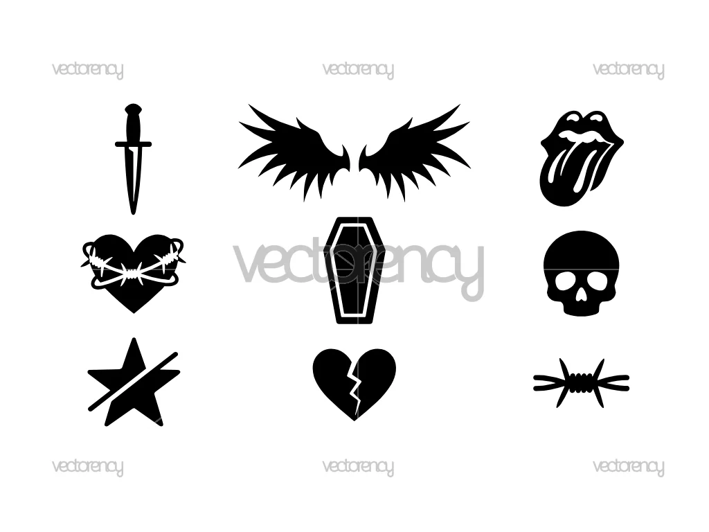 Wings, Knife, Rolling Stone SVG Vector Image