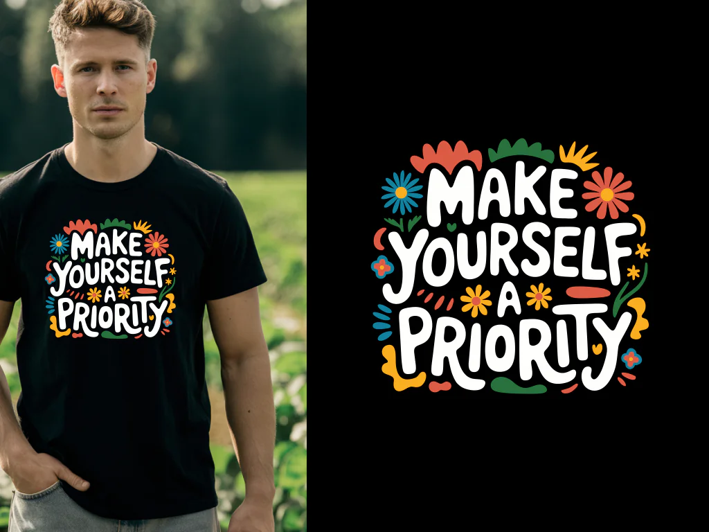 Make Yourself A Priority Design Vector Motivational SVG