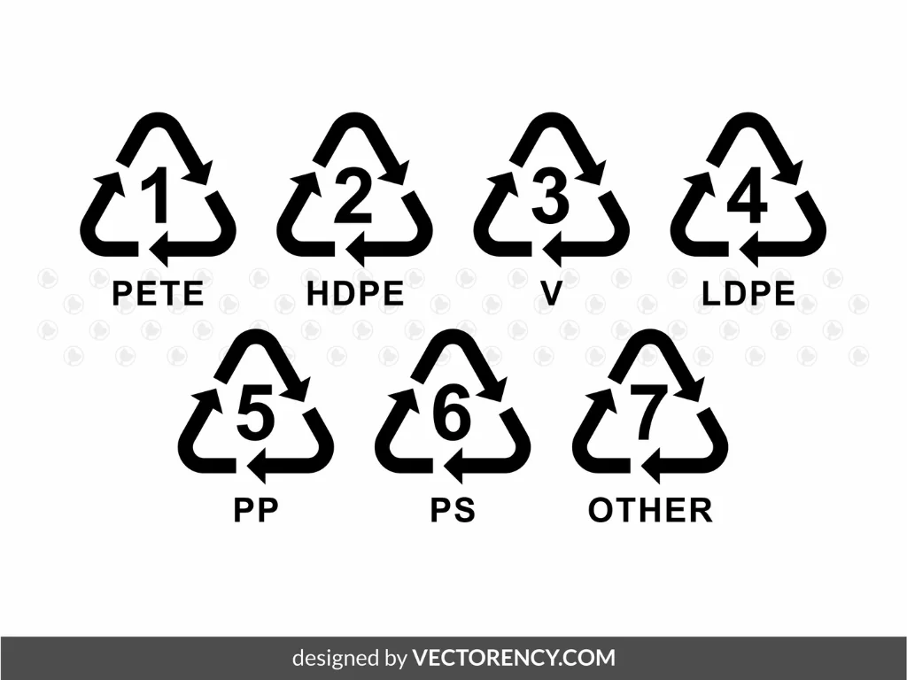 Download Plastic PP HDPE Recycled Logo Vector