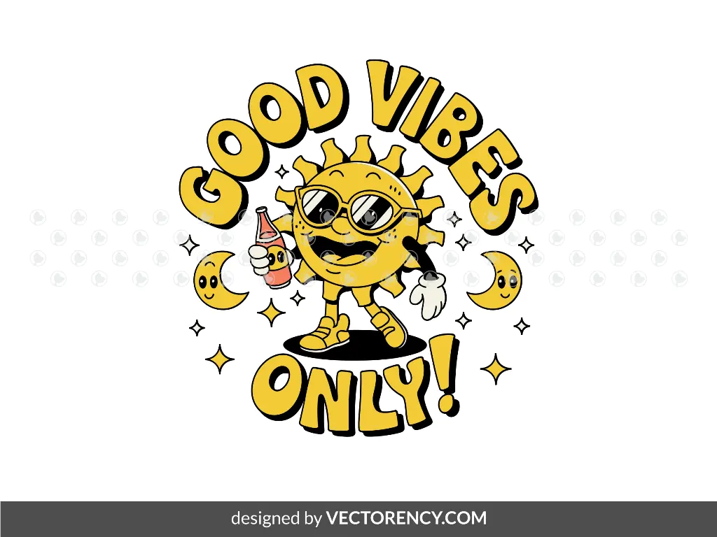 Good Vibes Only Vintage SVG PNG EPS