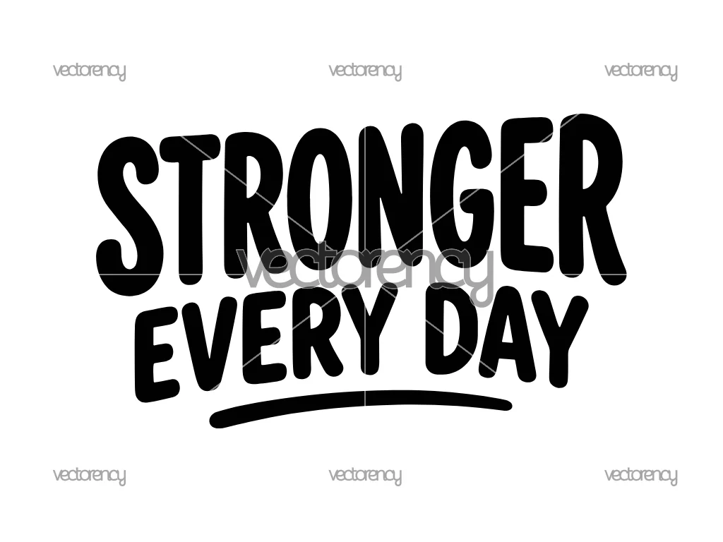 Stronger Every Day SVG Cricut Gym Quote