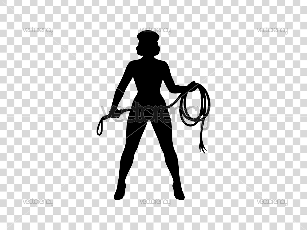 Pin-Up Style Woman Silhouette SVG Vector