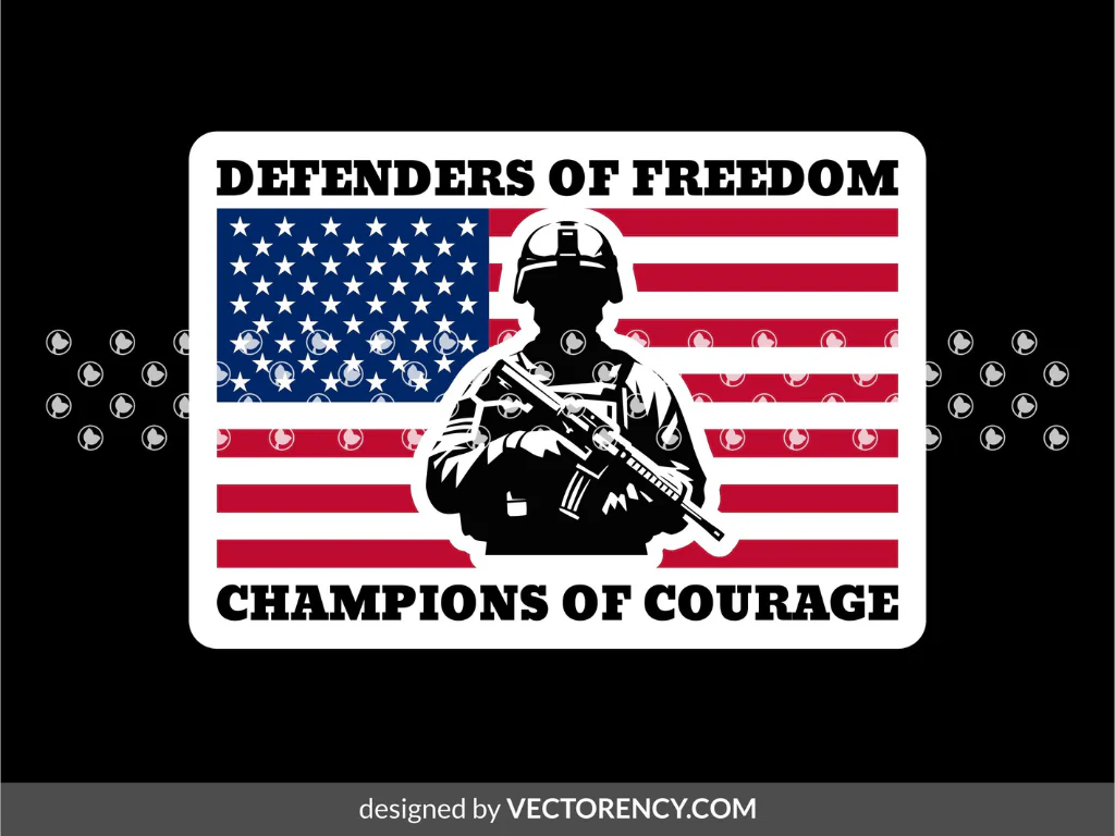 Defenders of Freedom, Champions of Courage SVG, US Army, Veteran Design PNG