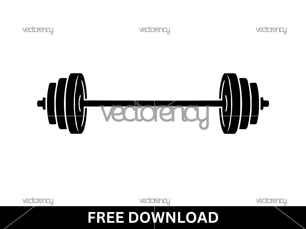 Free Gym Barbell SVG Cut File