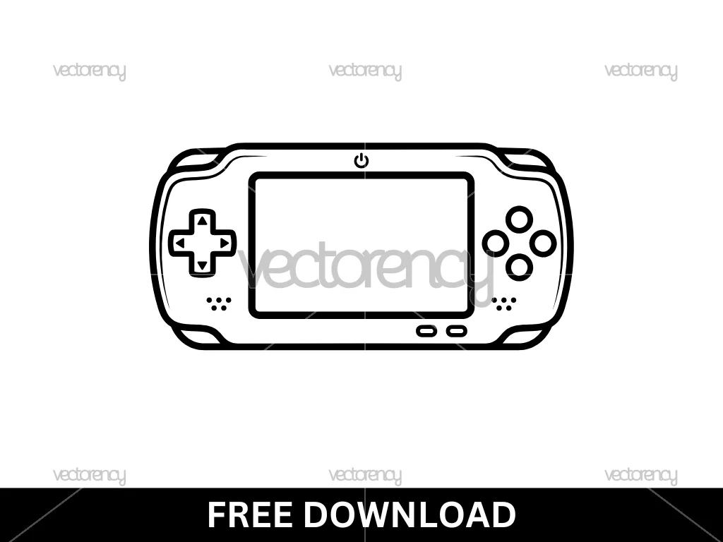 Portable Video Game Console SVG Vector Free