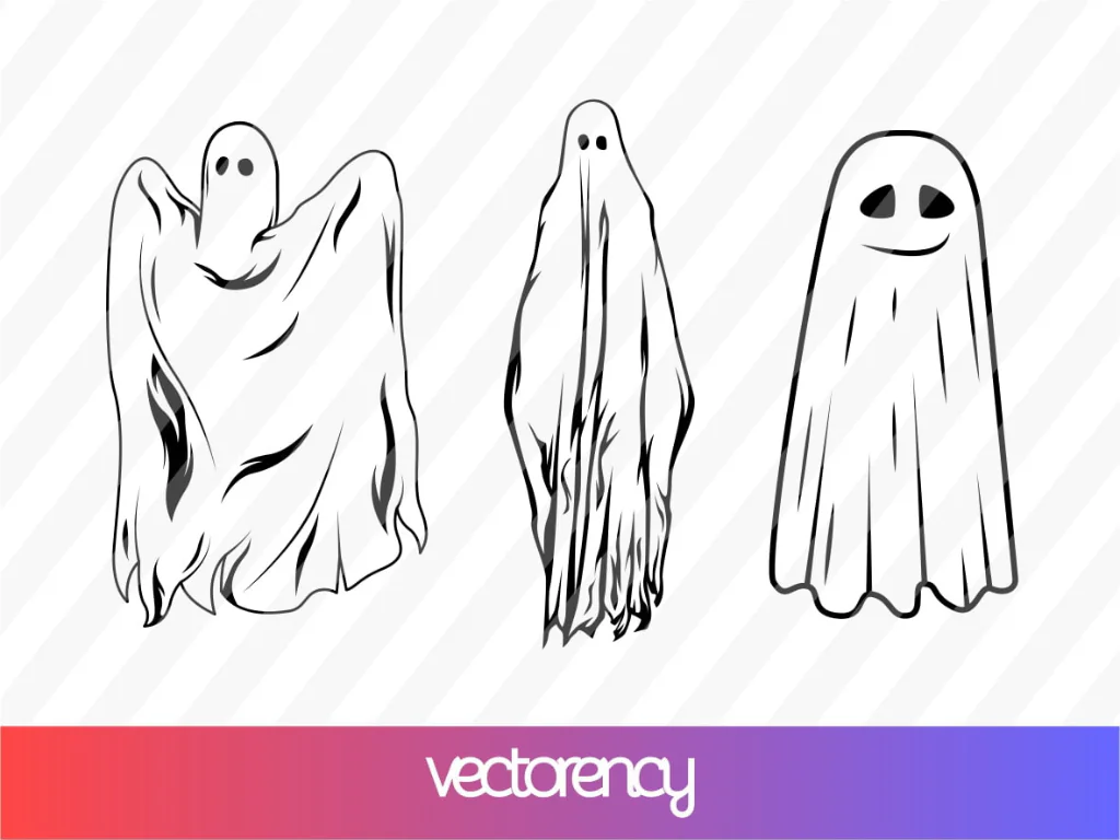 Ghost SVG Silhouette Halloween Vector Cut File PNG