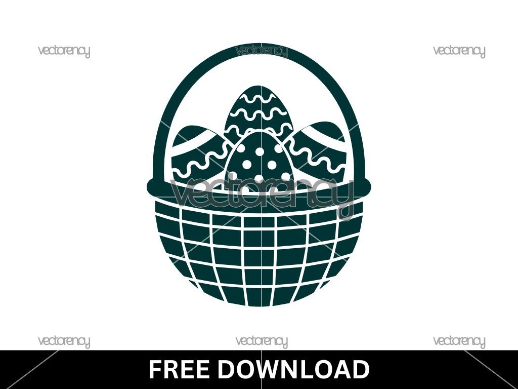 Free Easter Eggs Basket SVG