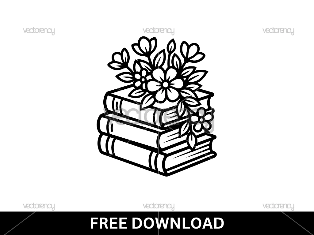 Stack of Books Clipart Image Free SVG File DXF PNG EPS