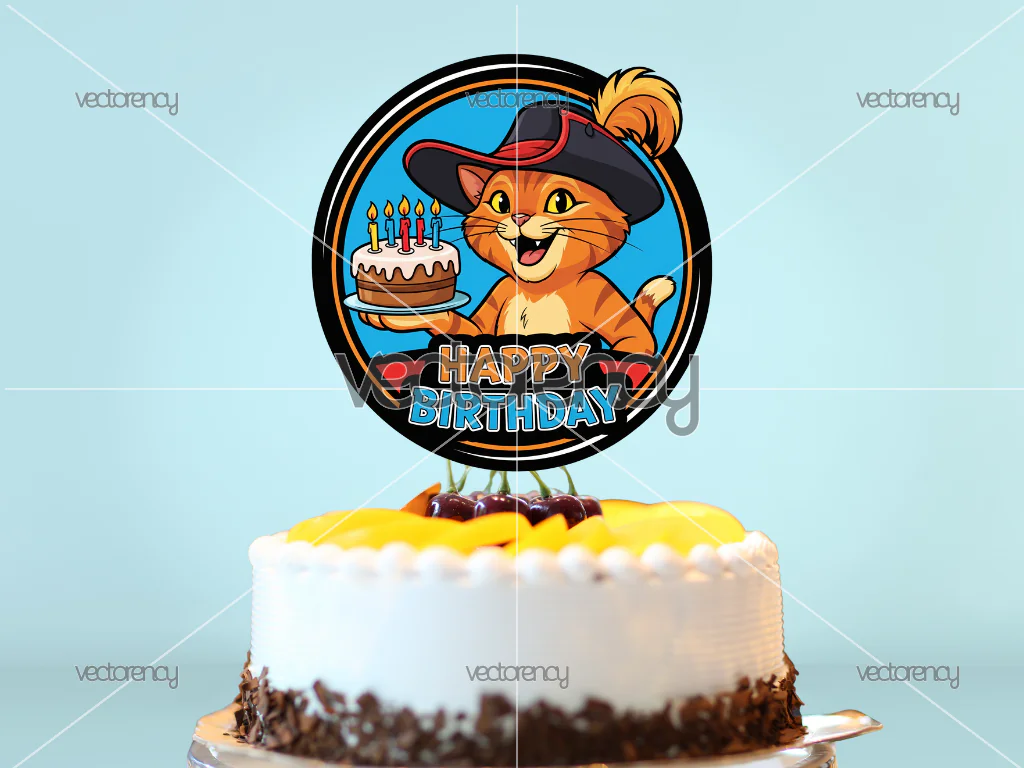 Puss in Boots Birthday Cake Topper