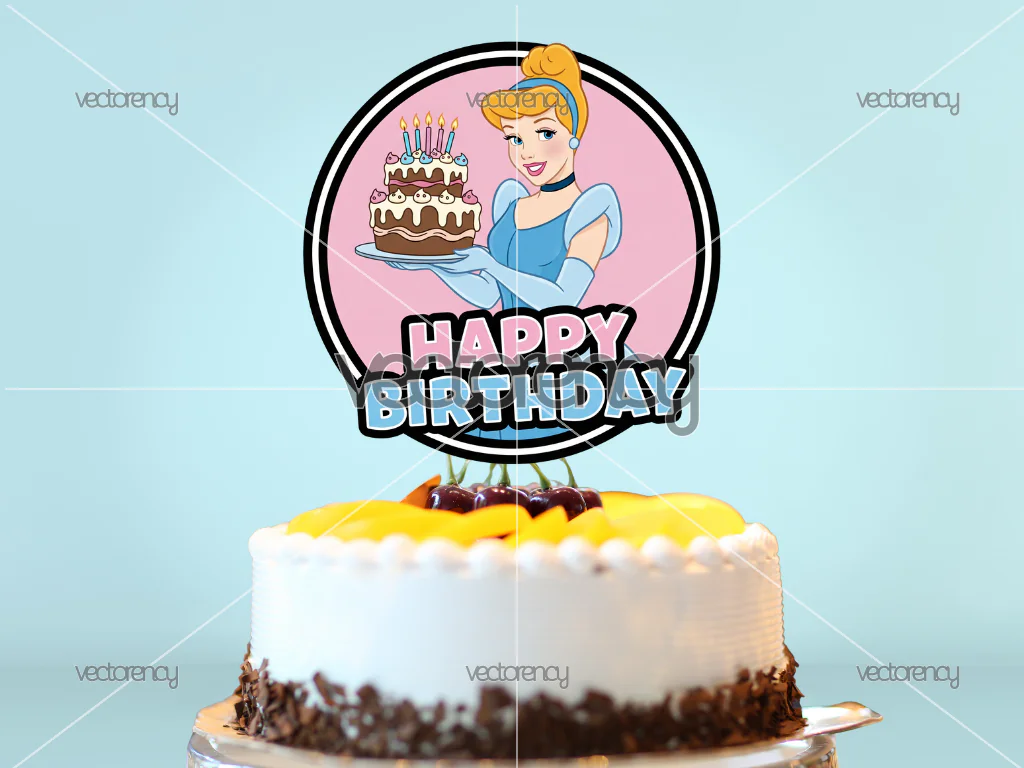 Cinderella Cake Topper Printable