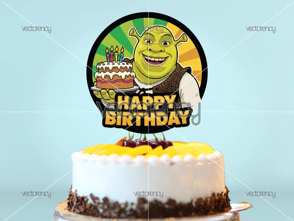 Shrek Cake Topper Printable Design Download