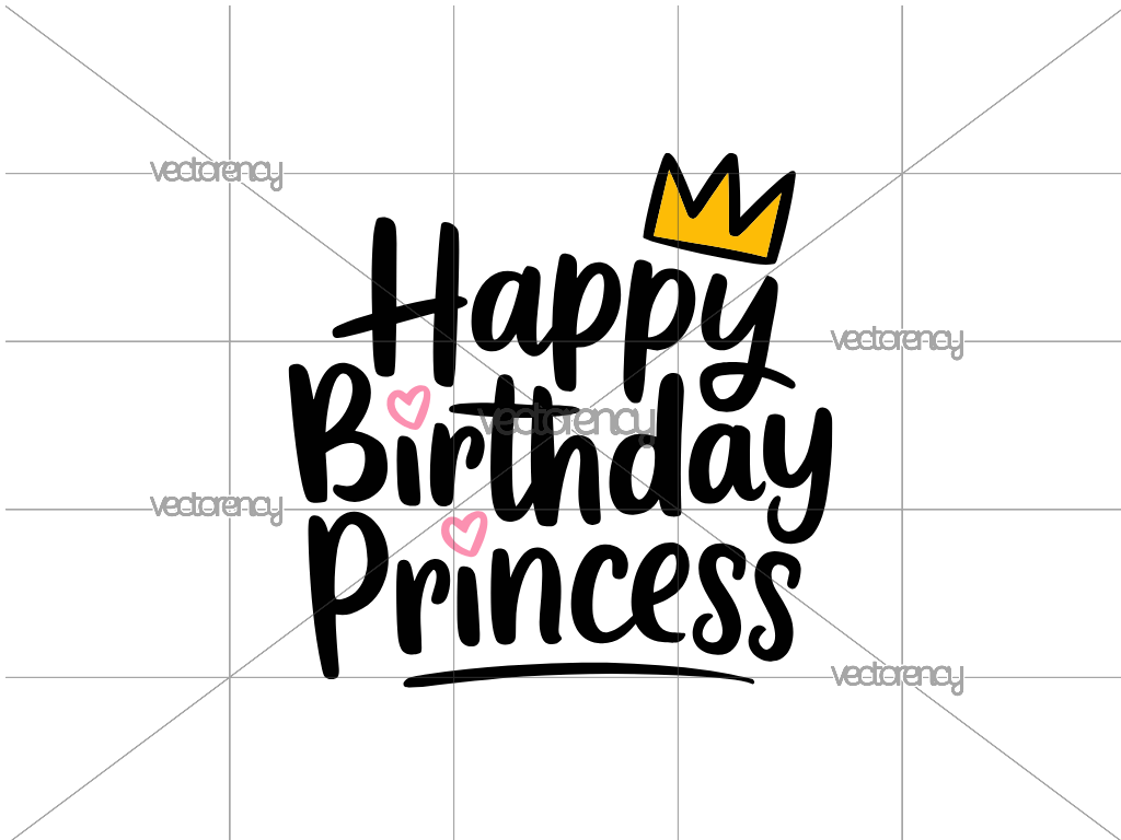 Happy Birthday Princess SVG