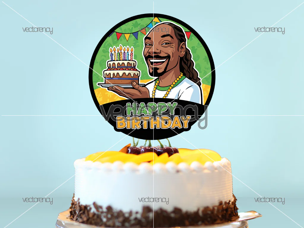 Snoop Dogg Birthday Cake Topper Design