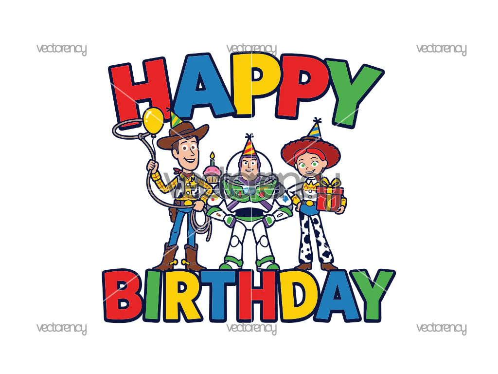 Toy Story Birthday Design Image Download PNG SVG Vector Cartoon Files