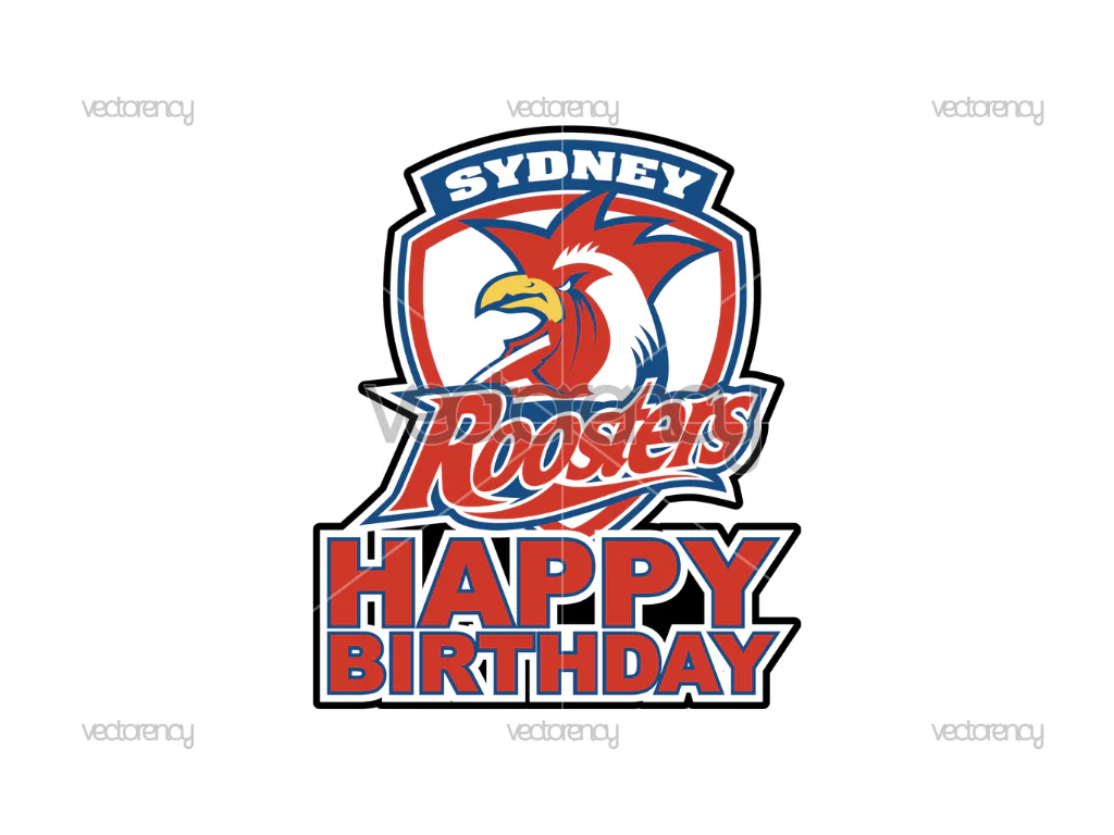 Sydney Roosters Birthday Cake Topper