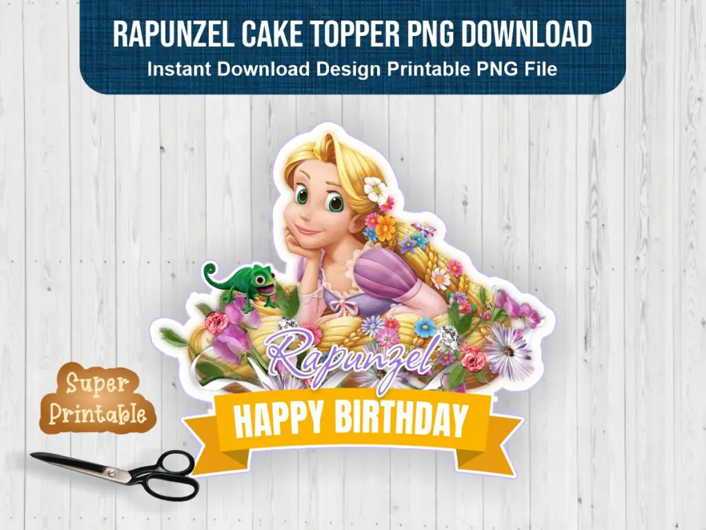 Rapunzel Cake Topper PNG Download