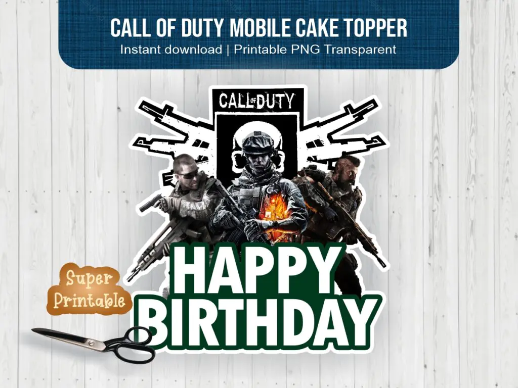 Call of Duty Mobile Cake Topper Printable | Vectorency