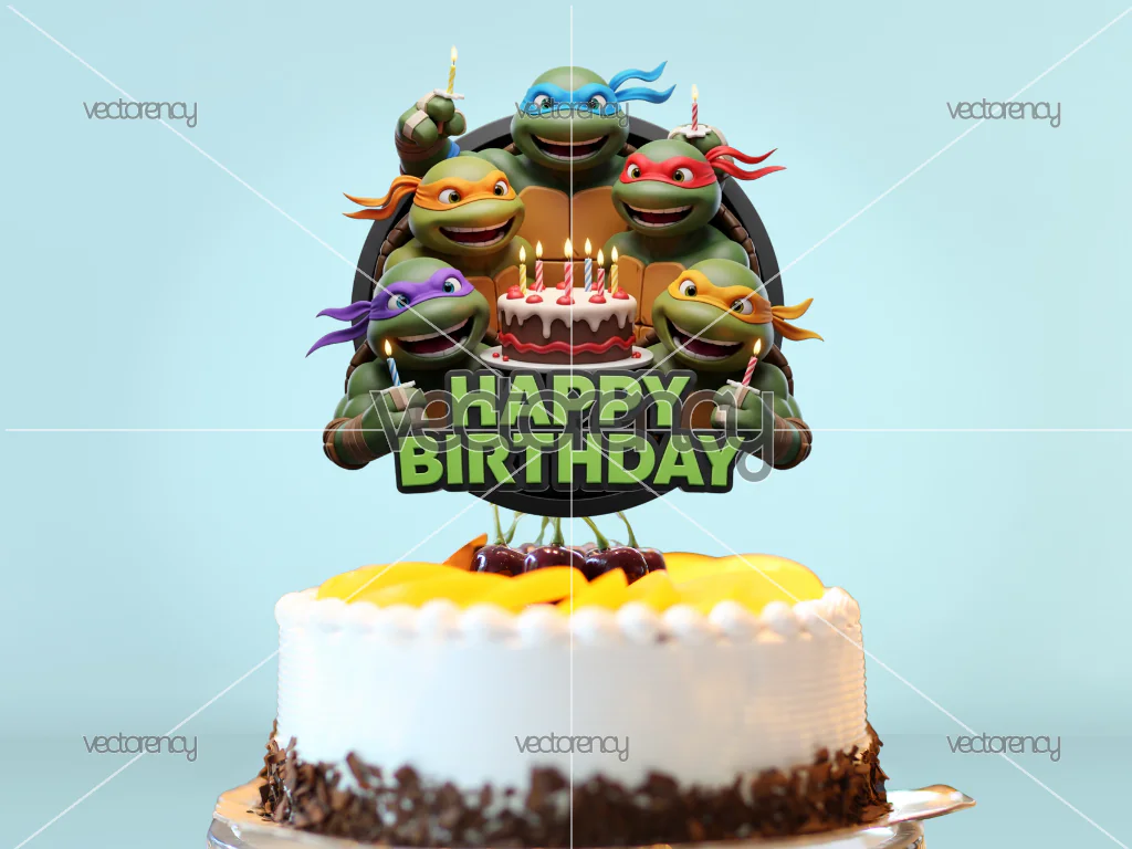 Ninja Turtles Birthday Cake Topper