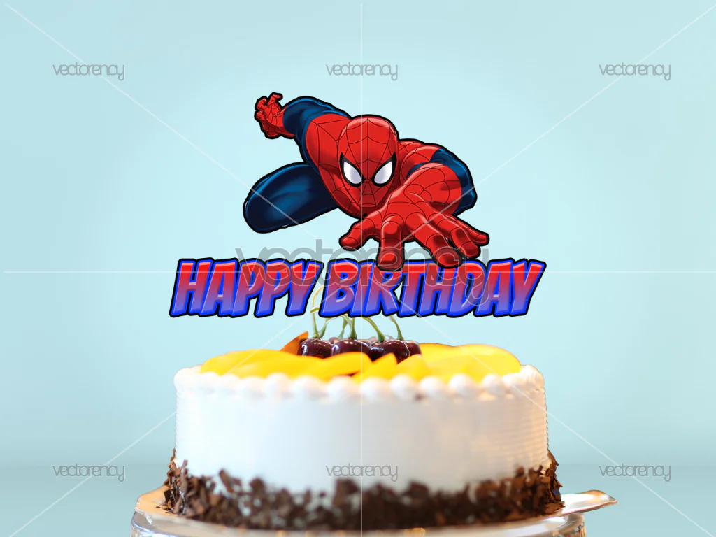 Spiderman Cake Topper Free Download