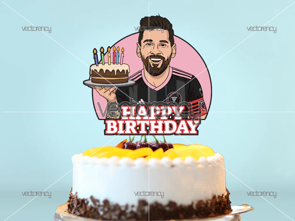 Lionel Messi Cake Topper Printable PNG Birthday