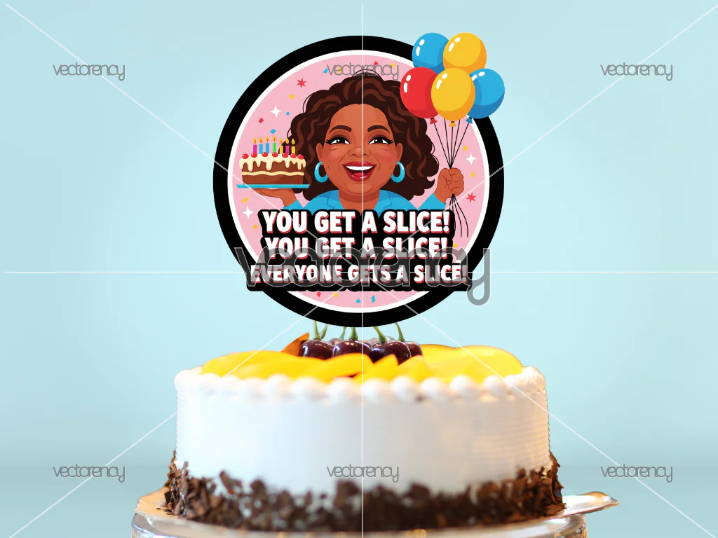 Funny Oprah Winfrey Birthday Cake Topper Download