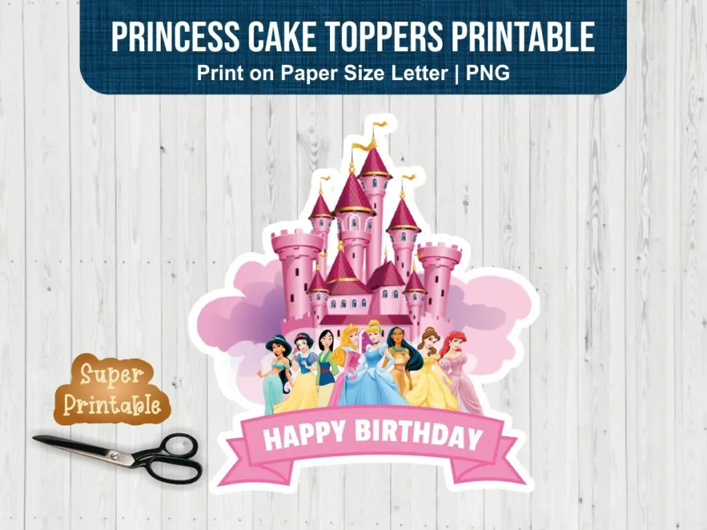 Princess Cake Toppers Printable