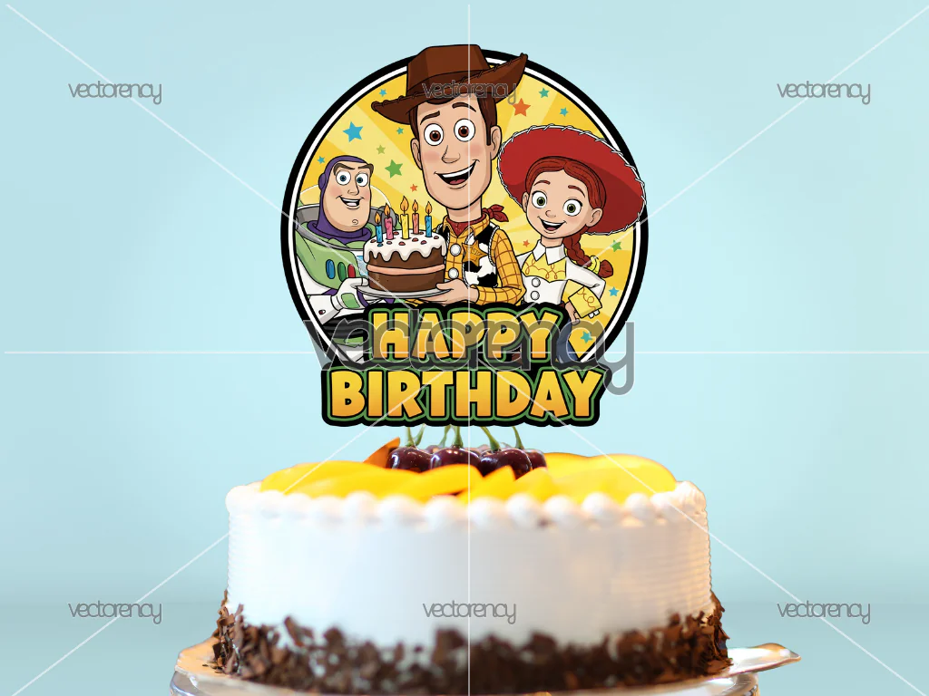 Toy Story Cake Topper Design PNG HD Printable