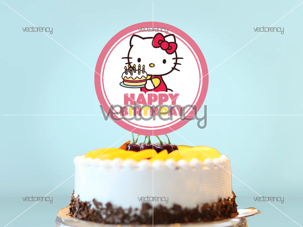 Hello Kitty Cake Topper PNG Printable