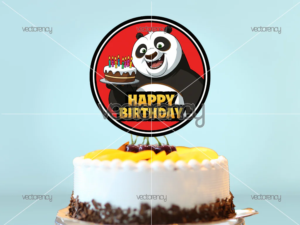 Kung Fu Panda Birthday Cake Topper Instant Download