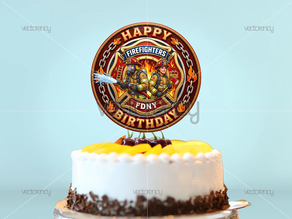 Firefighter Cake Topper Free Download